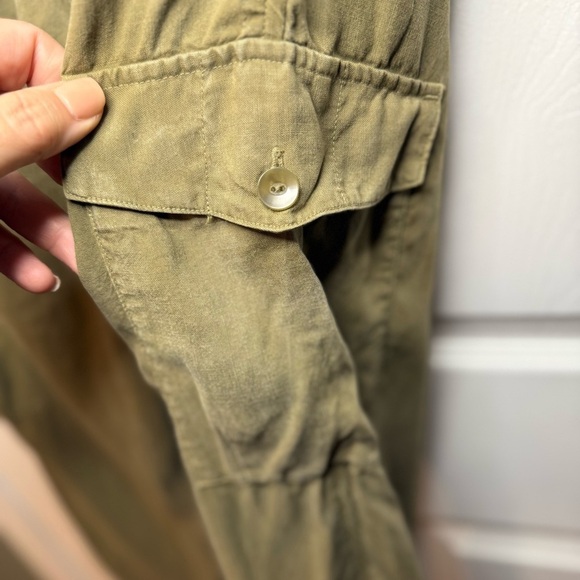 Cloth & Stone Olive Ankle Tencel Joggers Elastic around Ankles Size Large GUC - Picture 5 of 9